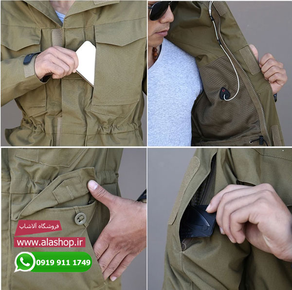 کاپشن تاکتیکال نظامی M65 ضد آب و بادشکن مدل m11