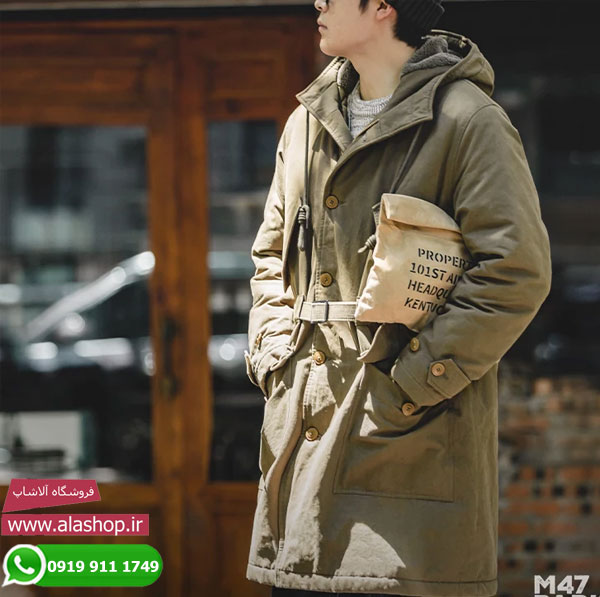 کت ضخیم کلاه دار زمستانه آمریکایی Retro N2 مدل m112