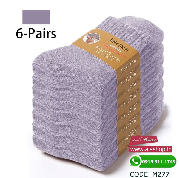 جوراب پشمی مخملی زمستانه مدل m277