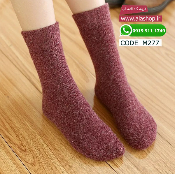جوراب پشمی مخملی زمستانه مدل m277