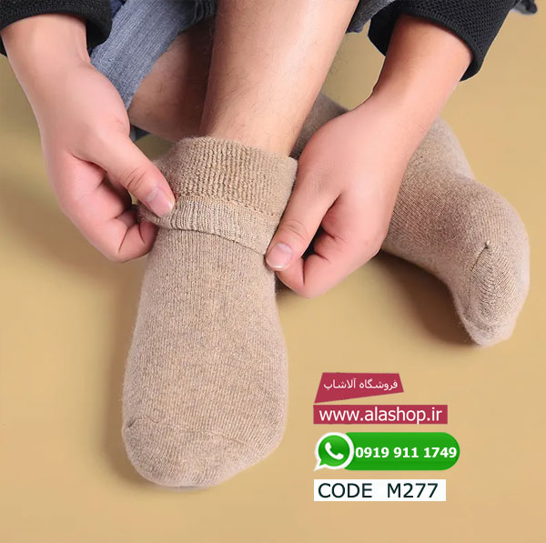 جوراب پشمی مخملی زمستانه مدل m277