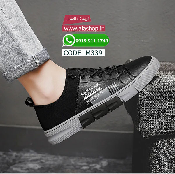کفش چرمی تخت و لوکس مردانه مدل m339
