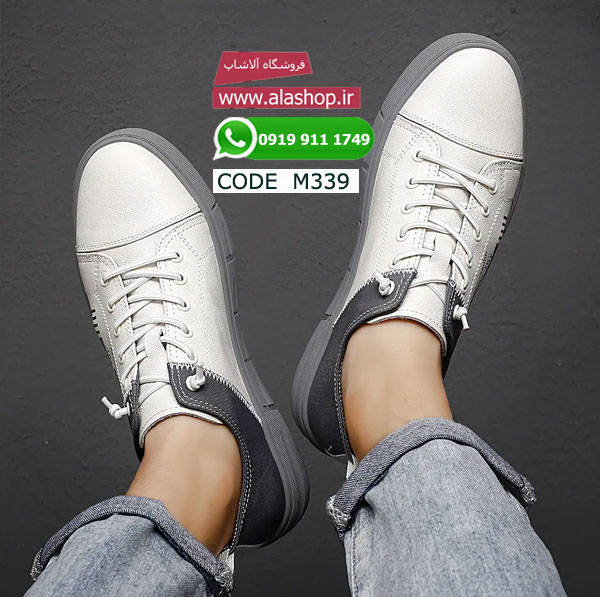 کفش چرمی تخت و لوکس مردانه مدل m339
