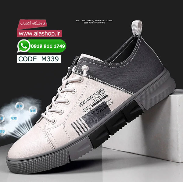 کفش چرمی تخت و لوکس مردانه مدل m339