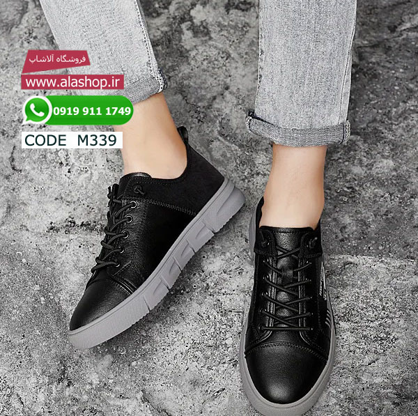 کفش چرمی تخت و لوکس مردانه مدل m339