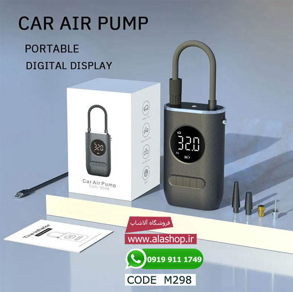 پمپ باد دیجیتالی تایر خودرو مدل m298