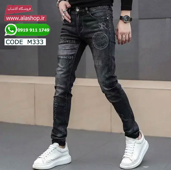 شلوار جین طرح دار بهاره کره ای مدل m333