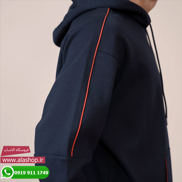 سویشرت نیوجرسی کلاه دار ورزشی مدل m084