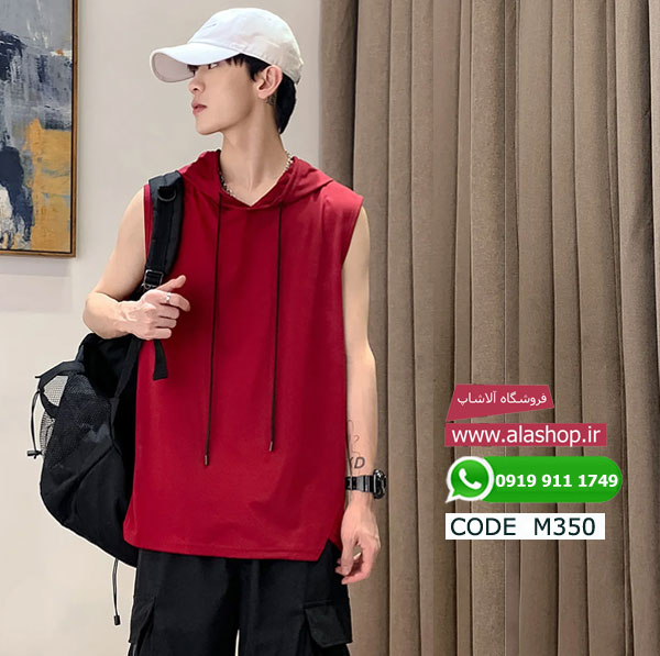 تیشرت تابستانی کلاه دار رنگی مدل m350