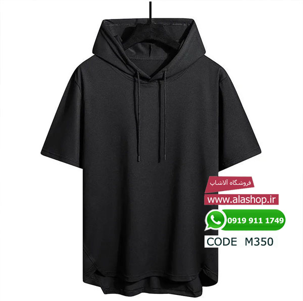 تیشرت تابستانی کلاه دار رنگی مدل m350