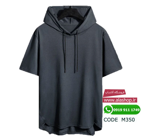 تیشرت تابستانی کلاه دار رنگی مدل m350