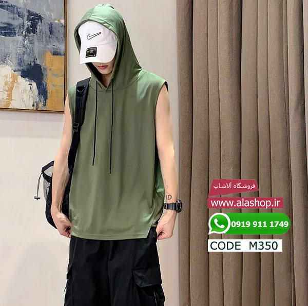 تیشرت تابستانی کلاه دار رنگی مدل m350