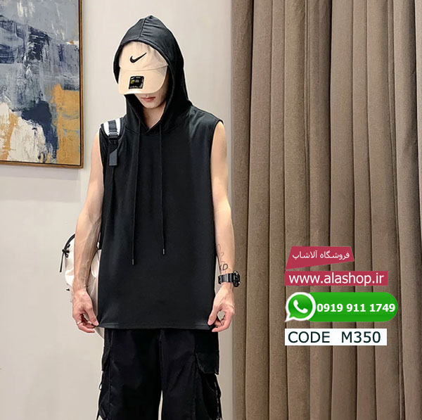تیشرت تابستانی کلاه دار رنگی مدل m350